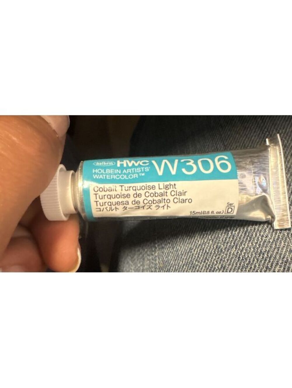 Holbein Artists Watercolor Tube 15ml W306 Cobalt Turquoise Light NEW